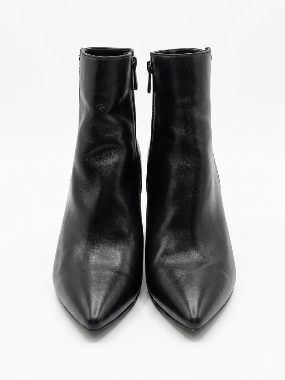 MICHAEL Michael Kors Black Leather Pointed Ankle Booties